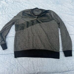 Octave Divn Cotton Grey/Black Pullover Size Large